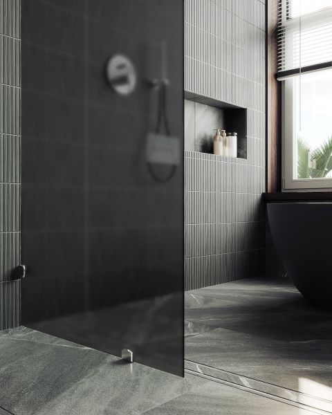 Душевая перегородка MaybahGlass MGD-271-4 79см хром глянцевый